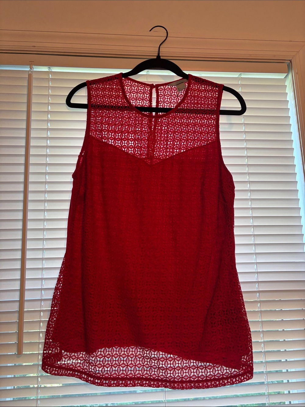 H&M Red Lace Sleeveless Camisole